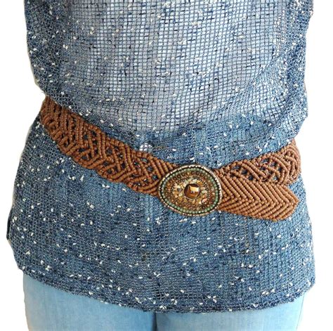 brown boho belt